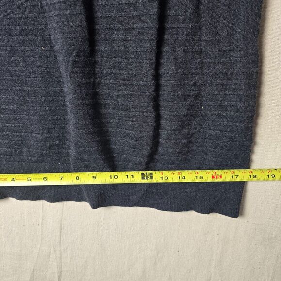 Caslon Women's Medium Charcoal Cotton Knit Stretch Sweater Dress‎ - Picture 6 of 14